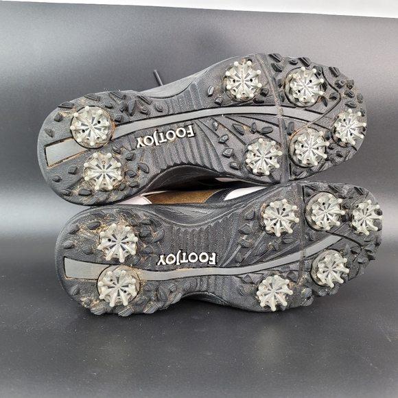 FJ FootJoy GreenJoys Men Sz 7 M Golf Shoe Soft Spikes White Brown 45516 EUC - Picture 11 of 12